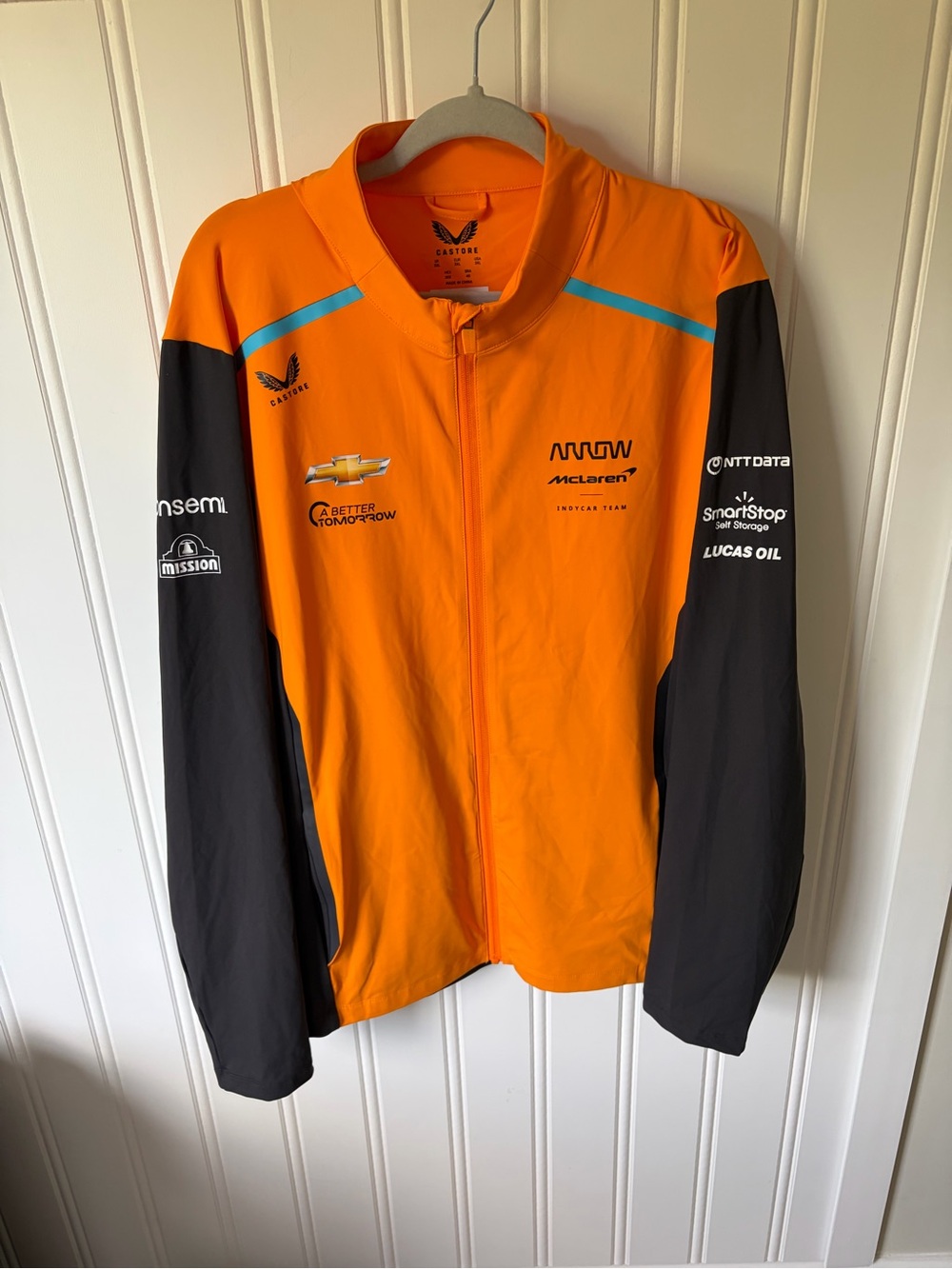 Rare Castore Arrow McLaren IndyCar Team Softshell Jacket Orange Black Mens 3XL